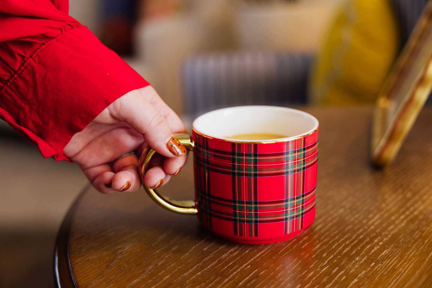 Red Plaid Coffee Mug